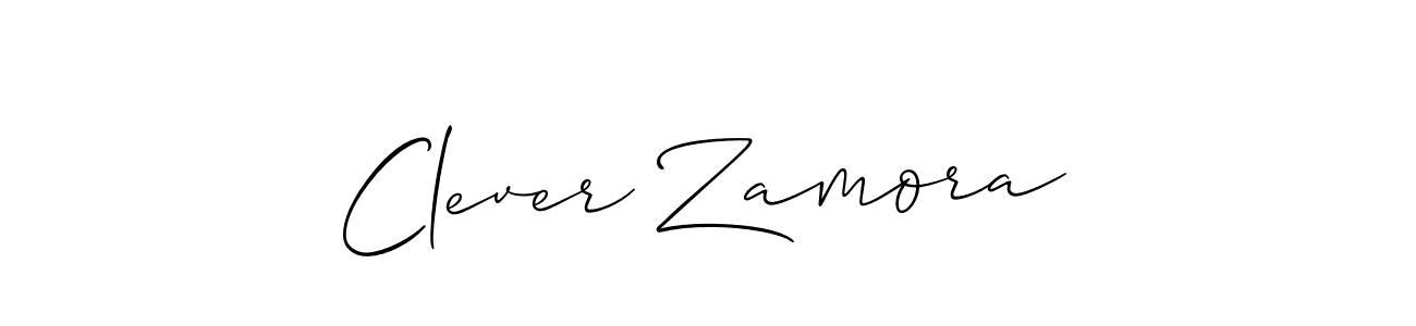 Create a beautiful signature design for name Clever Zamora. With this signature (Allison_Script) fonts, you can make a handwritten signature for free. Clever Zamora signature style 2 images and pictures png