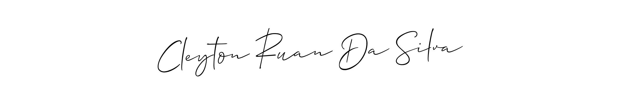 This is the best signature style for the Cleyton Ruan Da Silva name. Also you like these signature font (Allison_Script). Mix name signature. Cleyton Ruan Da Silva signature style 2 images and pictures png