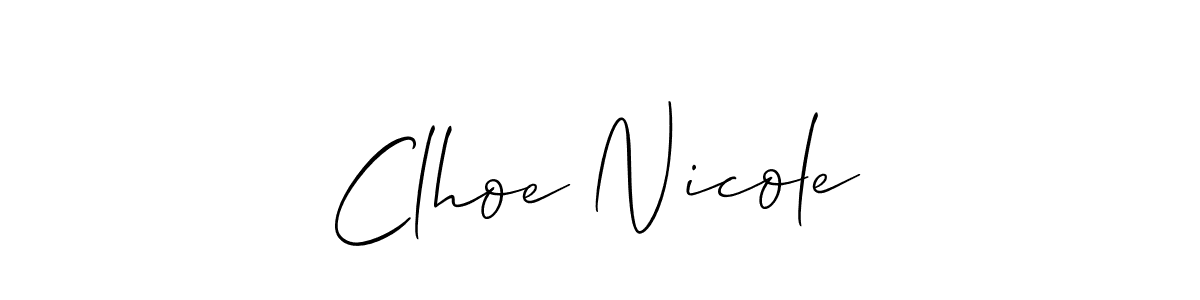 You should practise on your own different ways (Allison_Script) to write your name (Clhoe Nicole) in signature. don't let someone else do it for you. Clhoe Nicole signature style 2 images and pictures png