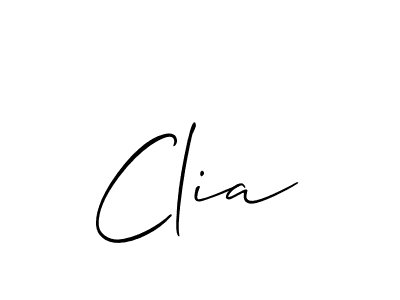 The best way (Allison_Script) to make a short signature is to pick only two or three words in your name. The name Clia include a total of six letters. For converting this name. Clia signature style 2 images and pictures png