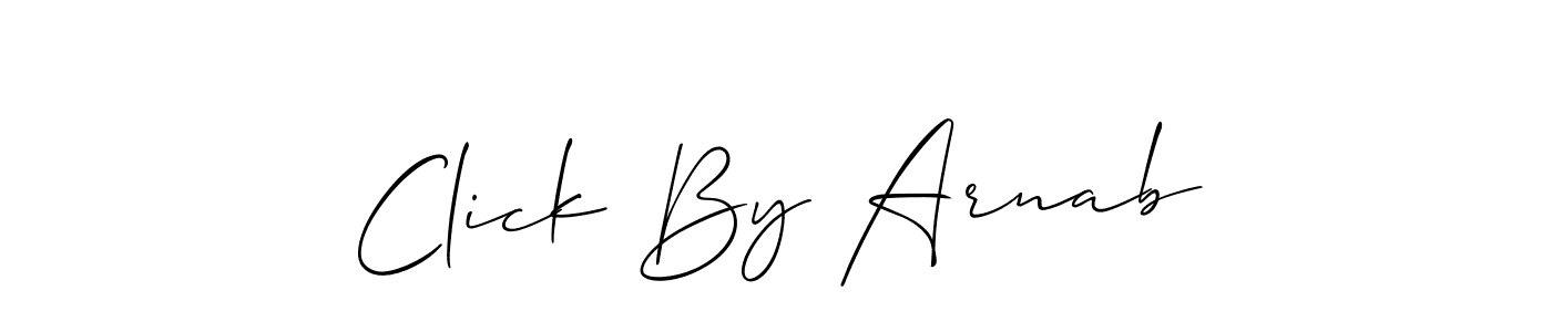 if you are searching for the best signature style for your name Click By Arnab. so please give up your signature search. here we have designed multiple signature styles  using Allison_Script. Click By Arnab signature style 2 images and pictures png