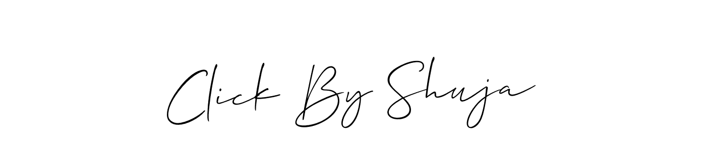 How to make Click By Shuja signature? Allison_Script is a professional autograph style. Create handwritten signature for Click By Shuja name. Click By Shuja signature style 2 images and pictures png