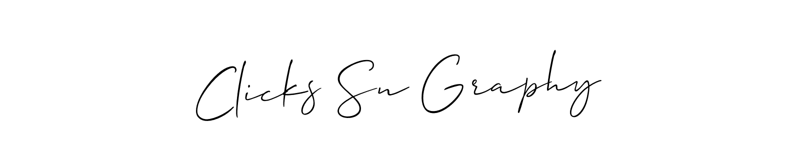 Use a signature maker to create a handwritten signature online. With this signature software, you can design (Allison_Script) your own signature for name Clicks Sn Graphy. Clicks Sn Graphy signature style 2 images and pictures png