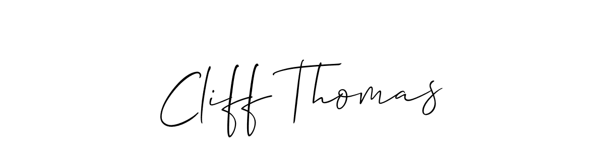 This is the best signature style for the Cliff Thomas name. Also you like these signature font (Allison_Script). Mix name signature. Cliff Thomas signature style 2 images and pictures png