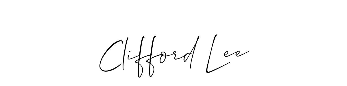 Make a beautiful signature design for name Clifford Lee. With this signature (Allison_Script) style, you can create a handwritten signature for free. Clifford Lee signature style 2 images and pictures png