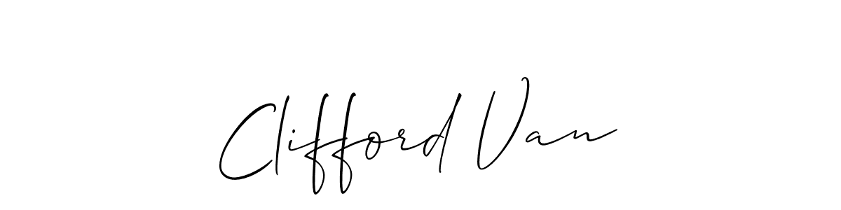 This is the best signature style for the Clifford Van name. Also you like these signature font (Allison_Script). Mix name signature. Clifford Van signature style 2 images and pictures png