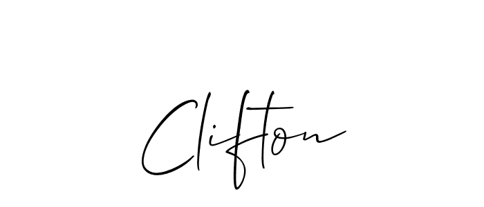 Create a beautiful signature design for name Clifton. With this signature (Allison_Script) fonts, you can make a handwritten signature for free. Clifton signature style 2 images and pictures png