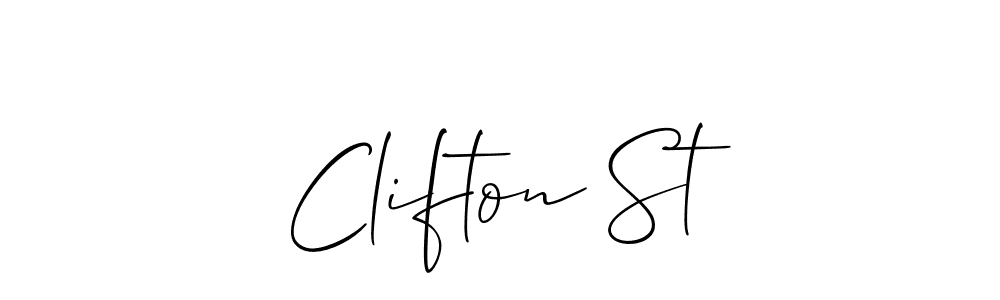How to Draw Clifton St signature style? Allison_Script is a latest design signature styles for name Clifton St. Clifton St signature style 2 images and pictures png