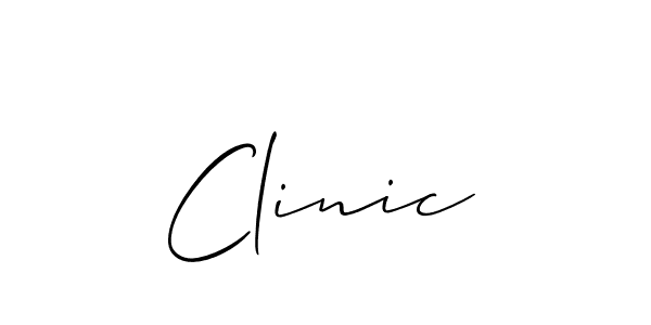 How to make Clinic signature? Allison_Script is a professional autograph style. Create handwritten signature for Clinic name. Clinic signature style 2 images and pictures png
