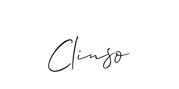 Once you've used our free online signature maker to create your best signature Allison_Script style, it's time to enjoy all of the benefits that Clinso name signing documents. Clinso signature style 2 images and pictures png
