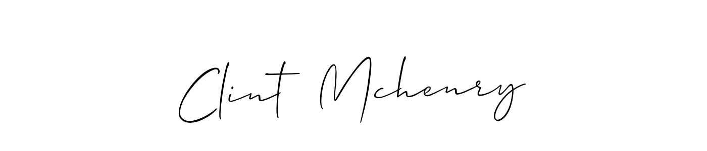 Use a signature maker to create a handwritten signature online. With this signature software, you can design (Allison_Script) your own signature for name Clint  Mchenry. Clint  Mchenry signature style 2 images and pictures png