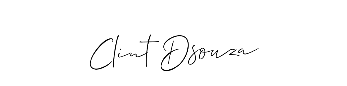 Make a beautiful signature design for name Clint Dsouza. With this signature (Allison_Script) style, you can create a handwritten signature for free. Clint Dsouza signature style 2 images and pictures png