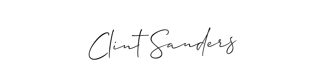 Allison_Script is a professional signature style that is perfect for those who want to add a touch of class to their signature. It is also a great choice for those who want to make their signature more unique. Get Clint Sanders name to fancy signature for free. Clint Sanders signature style 2 images and pictures png