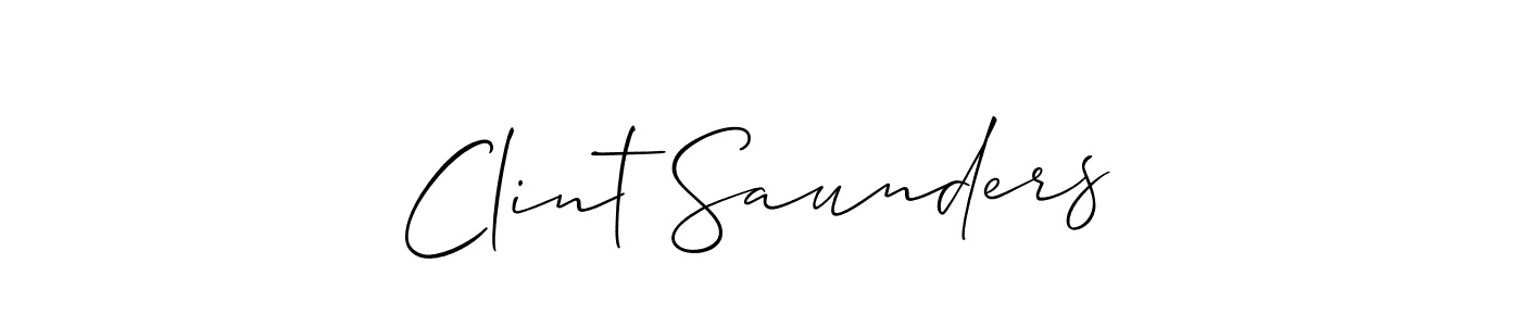How to make Clint Saunders signature? Allison_Script is a professional autograph style. Create handwritten signature for Clint Saunders name. Clint Saunders signature style 2 images and pictures png