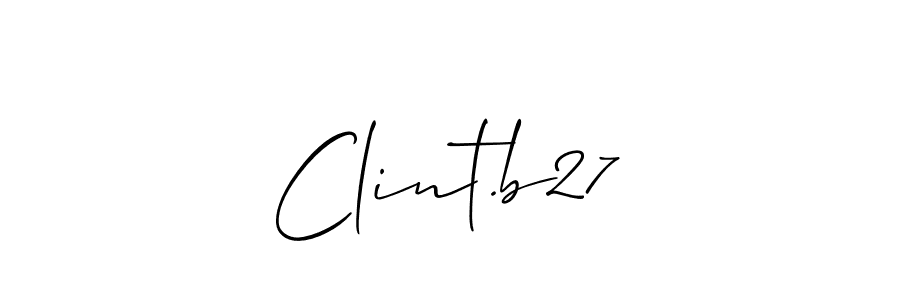 if you are searching for the best signature style for your name Clint.b27. so please give up your signature search. here we have designed multiple signature styles  using Allison_Script. Clint.b27 signature style 2 images and pictures png