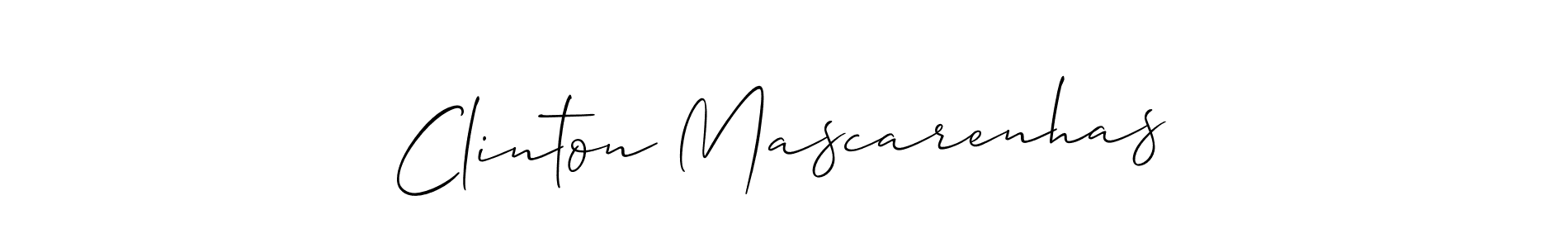 How to make Clinton Mascarenhas name signature. Use Allison_Script style for creating short signs online. This is the latest handwritten sign. Clinton Mascarenhas signature style 2 images and pictures png