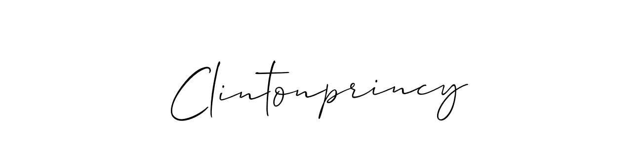 It looks lik you need a new signature style for name Clintonprincy. Design unique handwritten (Allison_Script) signature with our free signature maker in just a few clicks. Clintonprincy signature style 2 images and pictures png