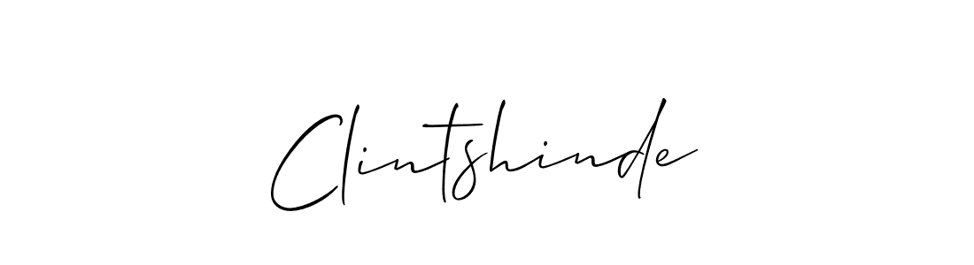 How to make Clintshinde name signature. Use Allison_Script style for creating short signs online. This is the latest handwritten sign. Clintshinde signature style 2 images and pictures png