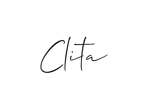 Allison_Script is a professional signature style that is perfect for those who want to add a touch of class to their signature. It is also a great choice for those who want to make their signature more unique. Get Clita name to fancy signature for free. Clita signature style 2 images and pictures png