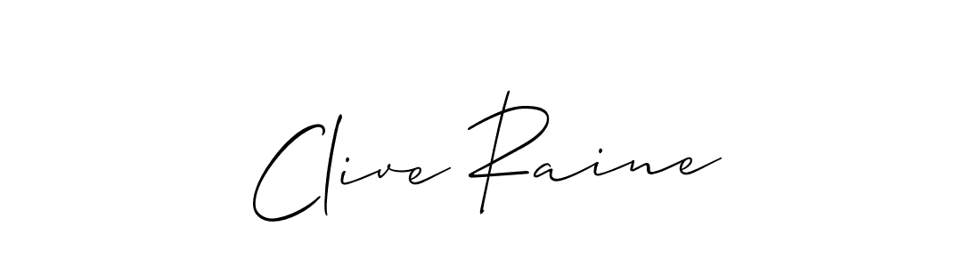 Clive Raine stylish signature style. Best Handwritten Sign (Allison_Script) for my name. Handwritten Signature Collection Ideas for my name Clive Raine. Clive Raine signature style 2 images and pictures png