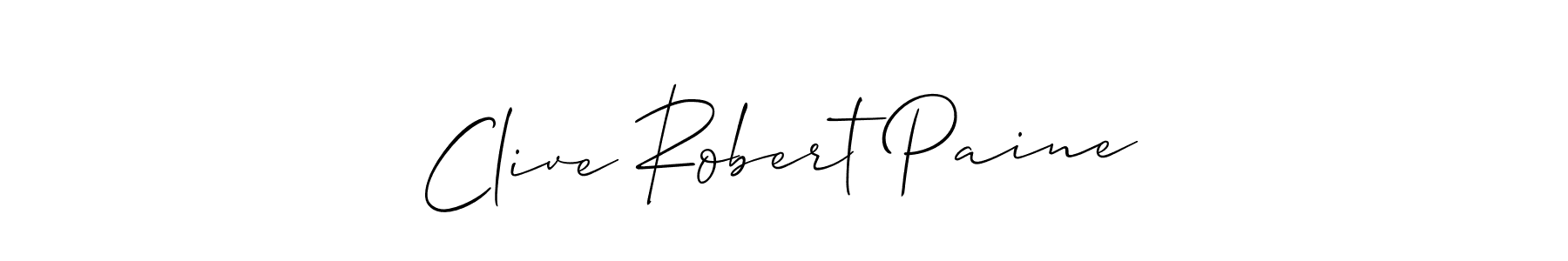 if you are searching for the best signature style for your name Clive Robert Paine. so please give up your signature search. here we have designed multiple signature styles  using Allison_Script. Clive Robert Paine signature style 2 images and pictures png