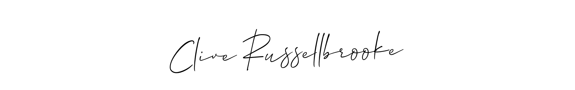 The best way (Allison_Script) to make a short signature is to pick only two or three words in your name. The name Clive Russellbrooke include a total of six letters. For converting this name. Clive Russellbrooke signature style 2 images and pictures png