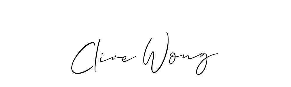 Clive Wong stylish signature style. Best Handwritten Sign (Allison_Script) for my name. Handwritten Signature Collection Ideas for my name Clive Wong. Clive Wong signature style 2 images and pictures png