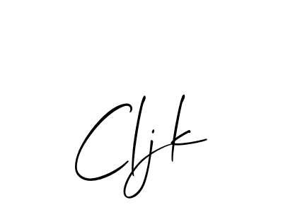 How to make Cljk name signature. Use Allison_Script style for creating short signs online. This is the latest handwritten sign. Cljk signature style 2 images and pictures png