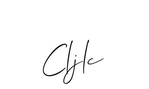 The best way (Allison_Script) to make a short signature is to pick only two or three words in your name. The name Cljlc include a total of six letters. For converting this name. Cljlc signature style 2 images and pictures png