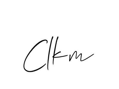 Create a beautiful signature design for name Clkm. With this signature (Allison_Script) fonts, you can make a handwritten signature for free. Clkm signature style 2 images and pictures png