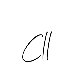 How to make Cll signature? Allison_Script is a professional autograph style. Create handwritten signature for Cll name. Cll signature style 2 images and pictures png