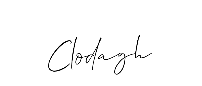 How to make Clodagh name signature. Use Allison_Script style for creating short signs online. This is the latest handwritten sign. Clodagh signature style 2 images and pictures png