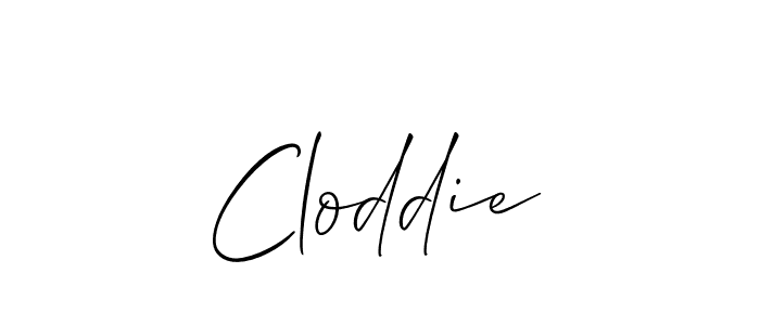 How to make Cloddie signature? Allison_Script is a professional autograph style. Create handwritten signature for Cloddie name. Cloddie signature style 2 images and pictures png