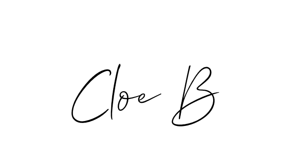 How to make Cloe B name signature. Use Allison_Script style for creating short signs online. This is the latest handwritten sign. Cloe B signature style 2 images and pictures png