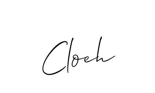 How to make Cloeh name signature. Use Allison_Script style for creating short signs online. This is the latest handwritten sign. Cloeh signature style 2 images and pictures png