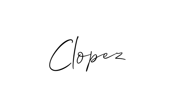 Make a short Clopez signature style. Manage your documents anywhere anytime using Allison_Script. Create and add eSignatures, submit forms, share and send files easily. Clopez signature style 2 images and pictures png