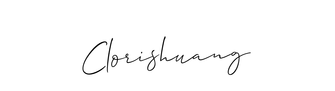 How to Draw Clorishuang signature style? Allison_Script is a latest design signature styles for name Clorishuang. Clorishuang signature style 2 images and pictures png