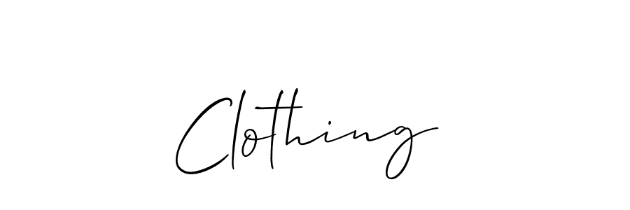 This is the best signature style for the Clothing  name. Also you like these signature font (Allison_Script). Mix name signature. Clothing  signature style 2 images and pictures png