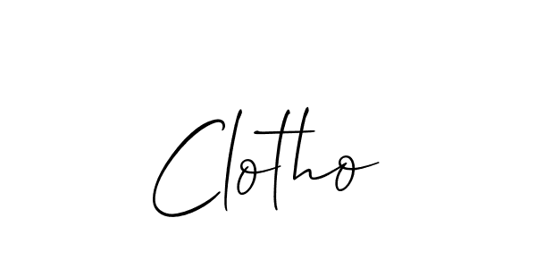 Best and Professional Signature Style for Clotho. Allison_Script Best Signature Style Collection. Clotho signature style 2 images and pictures png