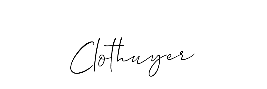 Use a signature maker to create a handwritten signature online. With this signature software, you can design (Allison_Script) your own signature for name Clothuyer. Clothuyer signature style 2 images and pictures png