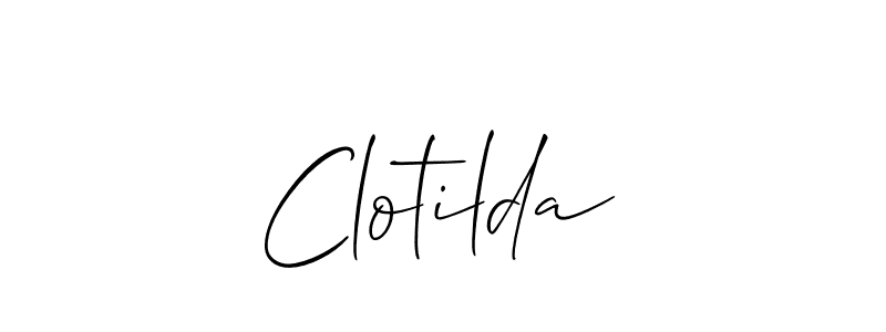 Similarly Allison_Script is the best handwritten signature design. Signature creator online .You can use it as an online autograph creator for name Clotilda. Clotilda signature style 2 images and pictures png