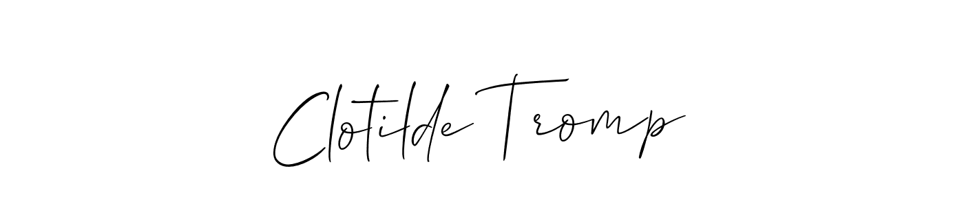 See photos of Clotilde Tromp official signature by Spectra . Check more albums & portfolios. Read reviews & check more about Allison_Script font. Clotilde Tromp signature style 2 images and pictures png