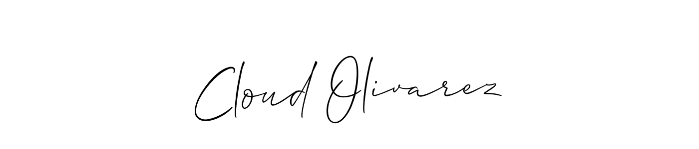 It looks lik you need a new signature style for name Cloud Olivarez. Design unique handwritten (Allison_Script) signature with our free signature maker in just a few clicks. Cloud Olivarez signature style 2 images and pictures png