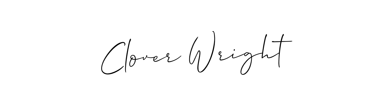 Clover Wright stylish signature style. Best Handwritten Sign (Allison_Script) for my name. Handwritten Signature Collection Ideas for my name Clover Wright. Clover Wright signature style 2 images and pictures png