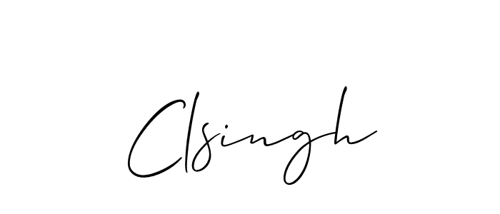 Best and Professional Signature Style for Clsingh. Allison_Script Best Signature Style Collection. Clsingh signature style 2 images and pictures png