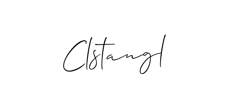 You should practise on your own different ways (Allison_Script) to write your name (Clstangl) in signature. don't let someone else do it for you. Clstangl signature style 2 images and pictures png