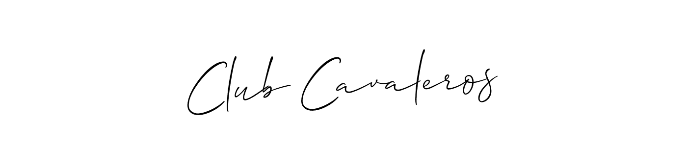 How to make Club Cavaleros signature? Allison_Script is a professional autograph style. Create handwritten signature for Club Cavaleros name. Club Cavaleros signature style 2 images and pictures png