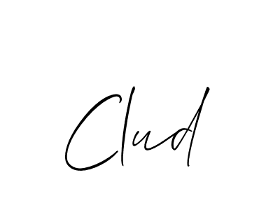 Also we have Clud name is the best signature style. Create professional handwritten signature collection using Allison_Script autograph style. Clud signature style 2 images and pictures png