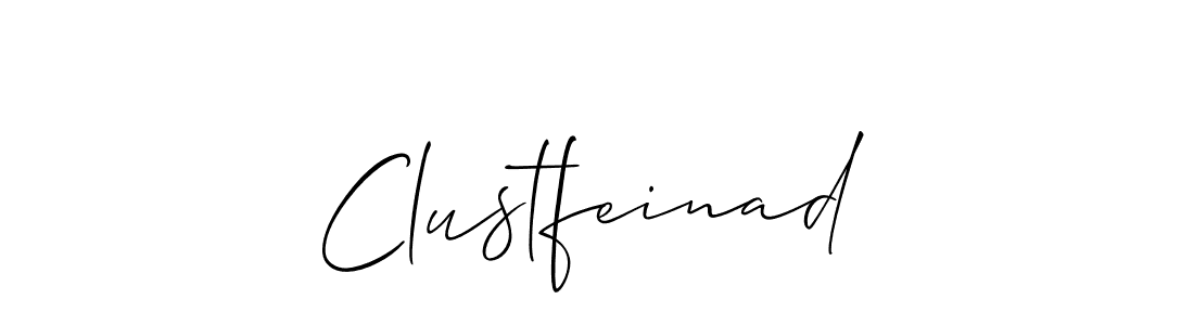 How to Draw Clustfeinad signature style? Allison_Script is a latest design signature styles for name Clustfeinad. Clustfeinad signature style 2 images and pictures png