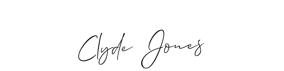 This is the best signature style for the Clyde  Jones name. Also you like these signature font (Allison_Script). Mix name signature. Clyde  Jones signature style 2 images and pictures png